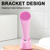 Facial Cleansing Brush, Ultrasonic Silicone Face Cleanser, 4 Function Modes, Rotating Magnetic Beads, Waterproof Rechargeable Portable Facial Brush